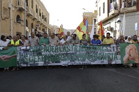 Imagen de archivo de la primera manifestación convocada por la plataforma ‘En Defensa de las Tradiciones’