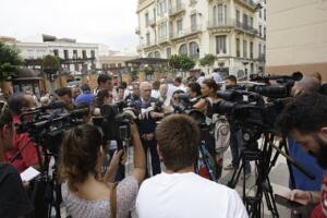 El presidente de Melilla atendió a los medios al acabar la Mesa Interconfesional