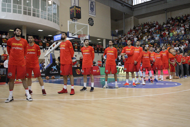 La Selección Española de Baloncesto, en el Pabellón de Deportes Javier Imbroda, de Melilla