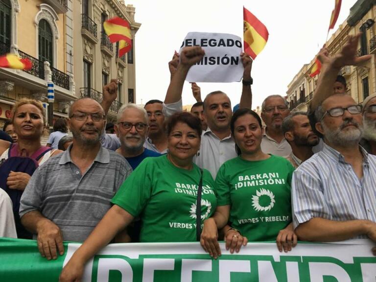 Durante la manifestación muchos fueron los que pidieron la dimisión de El Barkani