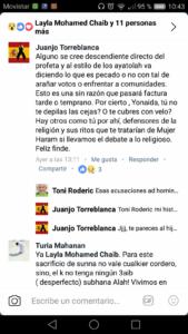 Captura de los comentarios