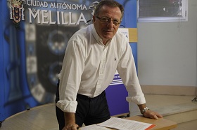 El coordinador de Ciudadanos Melilla, Eduardo De Castro, ayer en rueda de prensa