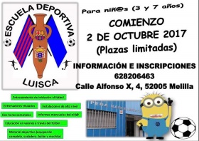 Cartel promocional de la Escuela Deportiva Luisca