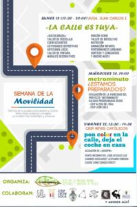Cartel de la Semana de la Movilidad, en la que colabora, entre otras entidades, el AMPA del colegio León Solá
