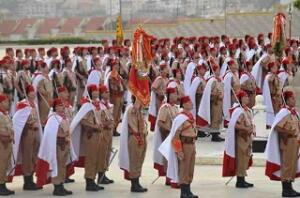 Soldados de Regulares 52 en formación