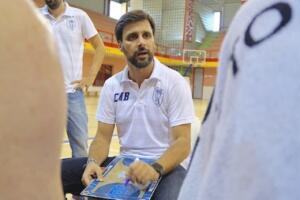 Alejandro Alcoba, durante un tiempo muerto