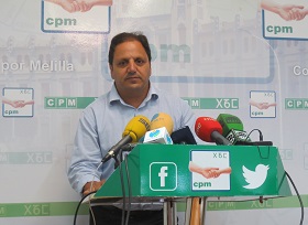 El portavoz de Coalición por Melilla (CPM) , Hassan Mohatar