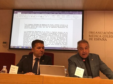 Jesús Delgado y Enrique Roviralta, presidentes de los Colegios de Médicos de Melilla y Ceuta