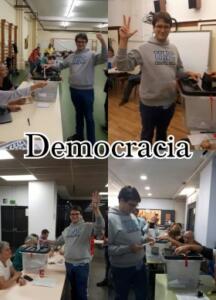 Una imagen clarificadora: un joven demuestra con estas fotos cómo pudo votar en cuatro colegios distintos