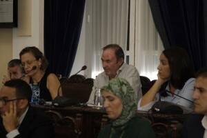 Los tres diputados del Grupo Socialista, Gloria Rojas, Francisco Vizcaíno y Lamia Kaddur