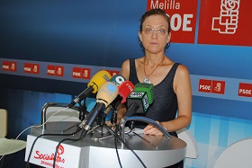 La portavoz del Grupo Parlamentario del PSOE en la Asamblea de Melilla, Gloria Rojas