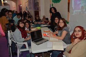 Asistentes a la primera feria de emprendimiento juvenil de Melilla
