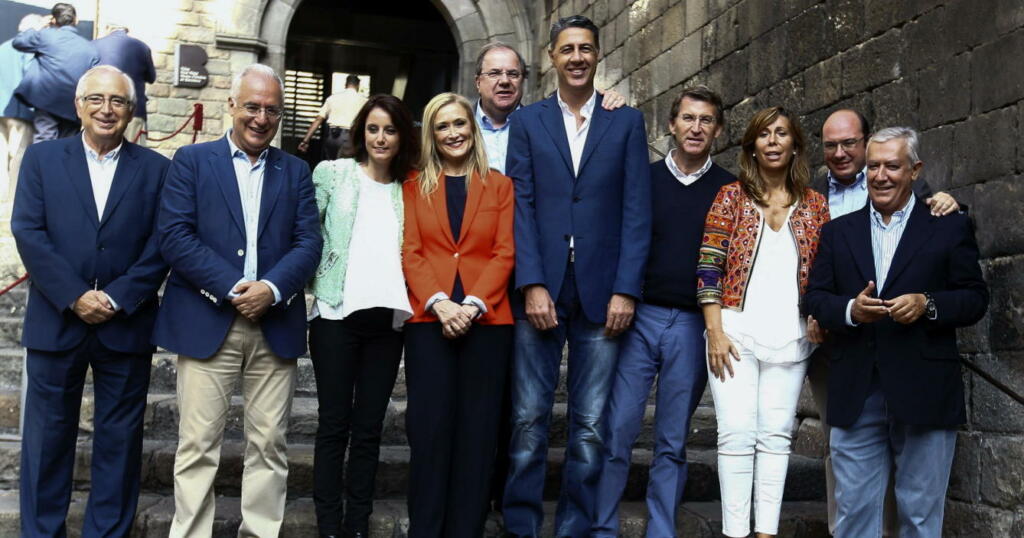 Imbroda (a la izquierda) durante una visita a Cataluña para apoyar la candidatura de Albiol