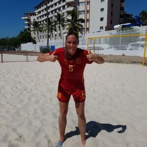 La melillense Lorena Asensio, con la elástica de la selección española