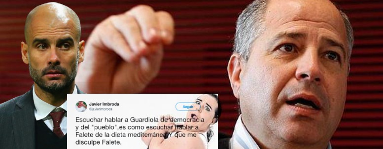 Javier Imbroda ha recurrido al humor y a Falete para valorar las palabras de Guardiola