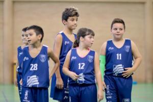 Jugadores del Pequebasket azulón, que se impusieron al Buen Consejo
