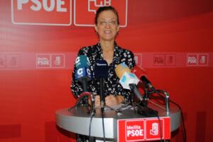 La secretaria general del PSOE de Melilla, Gloria Rojas
