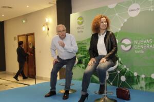 Juan José Imbroda e Isabel Moreno, ayer en el acto de NNGG