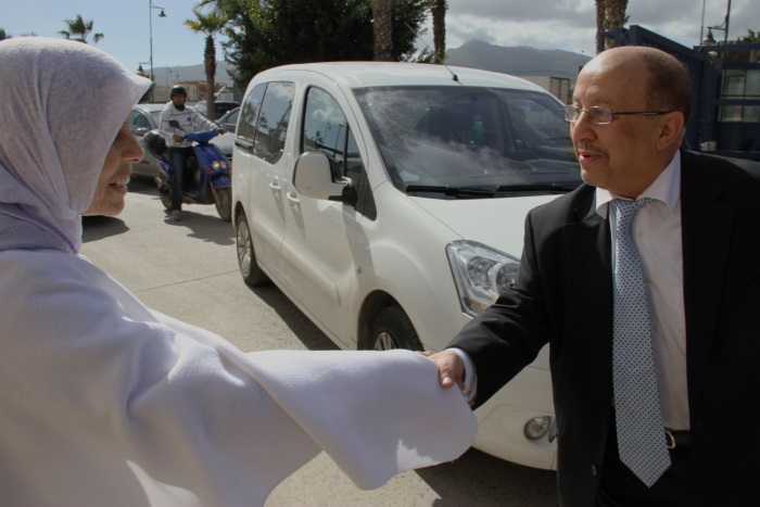 Omar Duddú, recientemente, durante una de sus visitas a Melilla