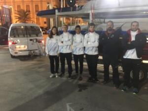 Expedicionarios melillenses justo antes de partir de viaje