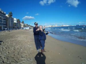 Imagen de la prueba femenina celebrada en las playas melillenses