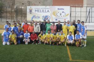 Periodistas y federativos posaron para la foto familiar