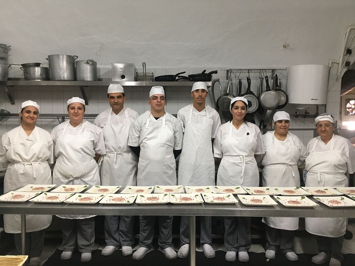 El grupo de alumnos de cocina