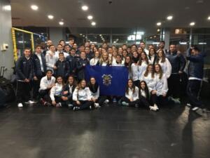 Expedicionarios melillenses, justo antes de emprender viaje hacia Valladolid