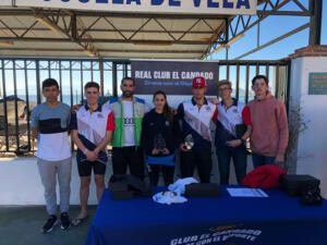Equipo de Regatas del Club Marítimo que se desplazó a Málaga