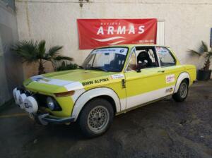 Imagen del BMW 2002 Tii del año 1974 con el que competirán los melillenses Javier Burillo Téllez y Federico Navaja en el Rally de Montecarlo Histórico