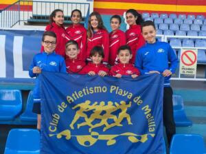 Atletas melillenses que participaron en el Cross de Itálica, que se celebró ayer en Sevilla