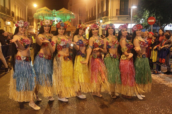 Algunas melillenses disfrazadas en el Carnaval del año pasado