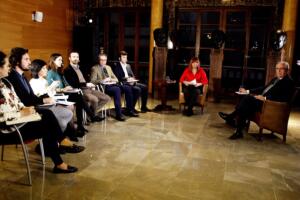 Imbroda, en la entrevista anoche en TVM con los directores de los medios de comunicación de Melilla