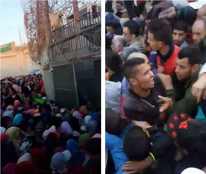 El lado marroquí del paso de Barrio Chino se convierte en “una ratonera” cuando hay aglomeración de porteadores porque sólo hay un torno para acceder a Melilla