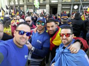 Agentes de Melilla en la manifestación del sábado en Barcelona por la equiparación salarial