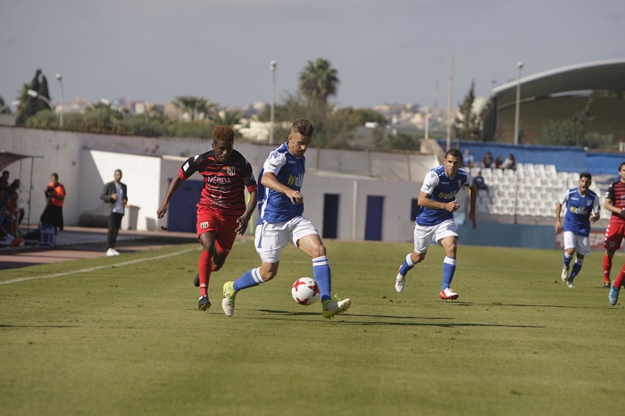 El extremo argelino, en el encuentro que disputó en Melilla, en la primera vuelta, con el Mérida, que ganó en el Álvarez Claro por 0-1