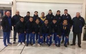 Los expedicionarios, ayer en el aeropuerto, justo antes de emprender viaje hacia Madrid