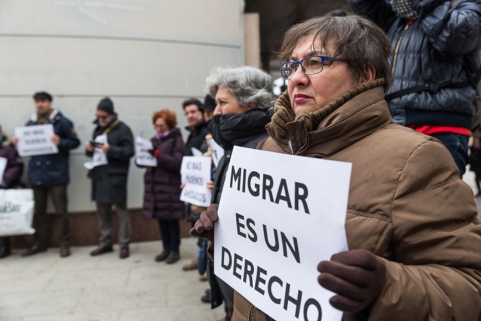 Ayer hubo una concentración a las puertas de la Delegación del Gobierno de Zaragoza