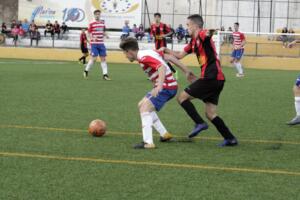 Imagen del partido disputado ayer en La Espiguera