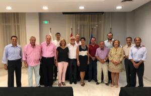 Rotarios locales en el acto de homenaje al expresidente de la Casa de Melilla en Barcelona