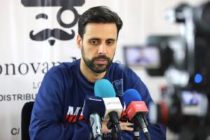 Alejandro Alcoba, ayer durante su comparecencia de prensa
