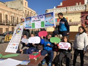 La Asociación Aspanies también quiso participar en la concentración de ayer
