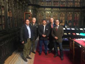 Los integrantes del Foro médico melillense con Olmos