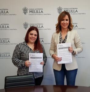 La presidenta de la Protectora y la consejera de Presidencia