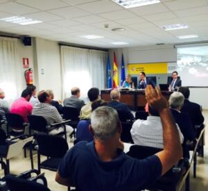 El representante de Guelaya en el Consejo de Agua de 2015 votando en contra de la actualización del Plan Hidrológico de Melilla