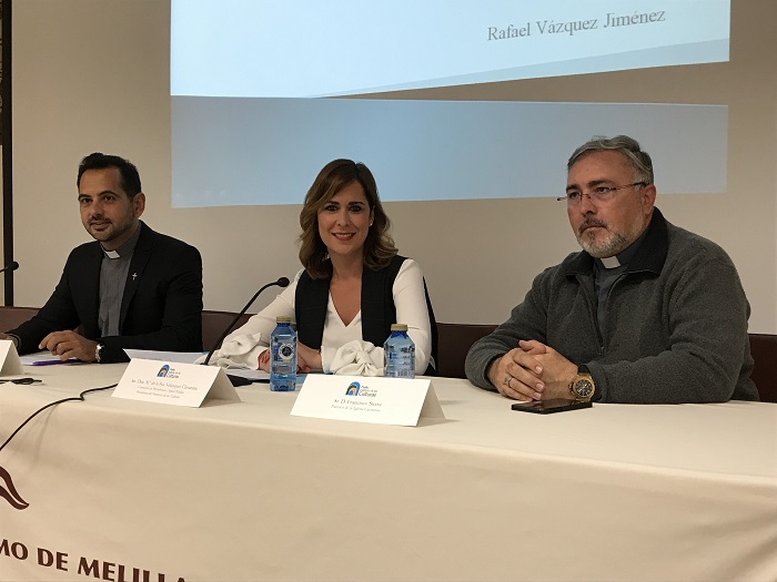 El ponente, Rafael Vázquez, la consejera Paz Velázquez y el páter Francisco Sierra