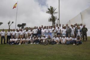 Los jugadores posando junto a las autoridades en la edición del pasado año