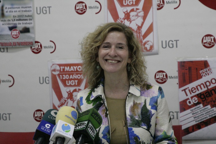 Concha López Carrillo, vicesecretaria general de UGT Melilla