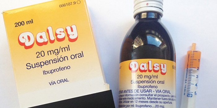 Imagen del medicamento ‘Dalsy’ usado para bajar la fiebre a los niños
