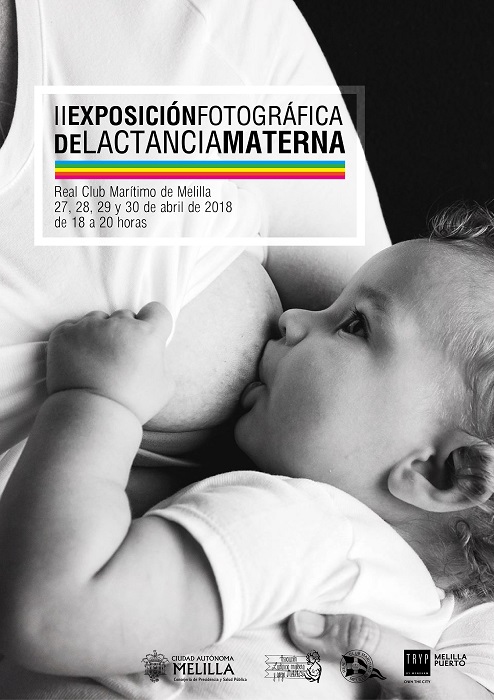 Cartel de la exposición de lactancia materna del 27 al 30 de abril